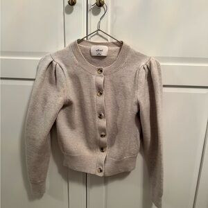 Wilfred - Cream Merino Wool Button-Up Sweater